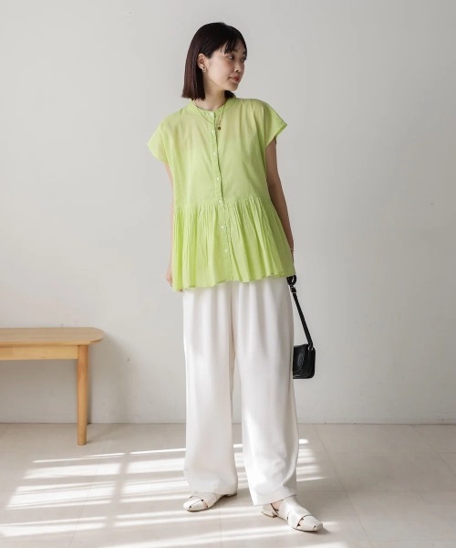 Bou Jeloud（ブージュルード）の「ボイルバンドカラーブラウス（シャツ/ブラウス・レディース・ブラック/イエロー・38）」の6枚目の写真