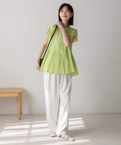 Bou Jeloud（ブージュルード）の「ボイルバンドカラーブラウス（シャツ/ブラウス・レディース・ブラック/イエロー・38）」の10枚目の写真