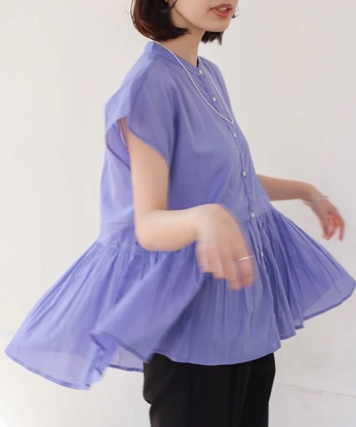 Bou Jeloud（ブージュルード）の「ボイルバンドカラーブラウス（シャツ/ブラウス・レディース・ブラック/イエロー・38）」の18枚目の写真