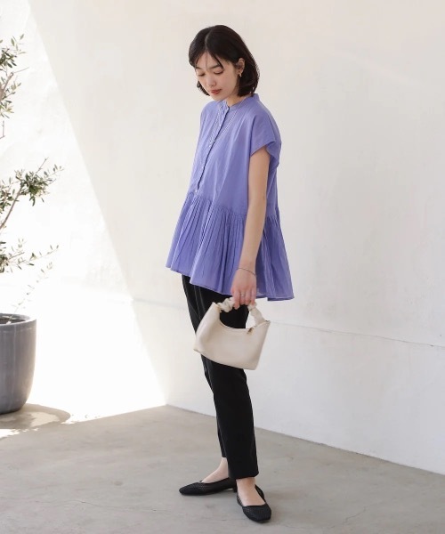 Bou Jeloud（ブージュルード）の「ボイルバンドカラーブラウス（シャツ/ブラウス・レディース・ブラック/イエロー・38）」の22枚目の写真