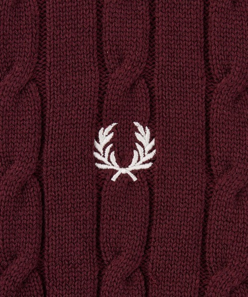 FRED PERRY/フレッドペリー] 別注 ケーブルニット カーディガン