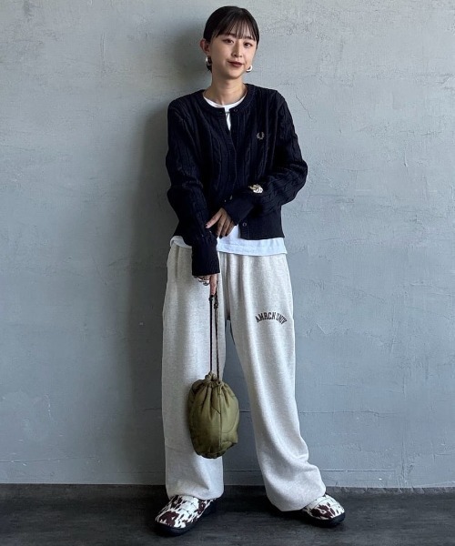 FRED PERRY/フレッドペリー] 別注 ケーブルニット カーディガン