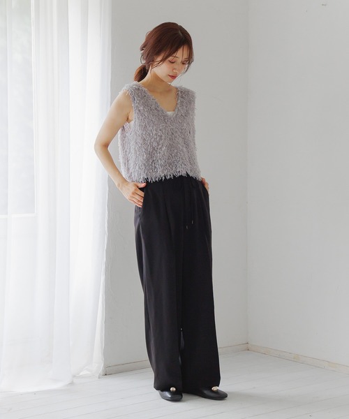 mysty woman(ミスティウーマン)の「リボンベルトタックパンツ2 583286(その他パンツ・レディース・ブラック/ブラウン系その他/ホワイト系その他・FREE)」の17枚目の写真