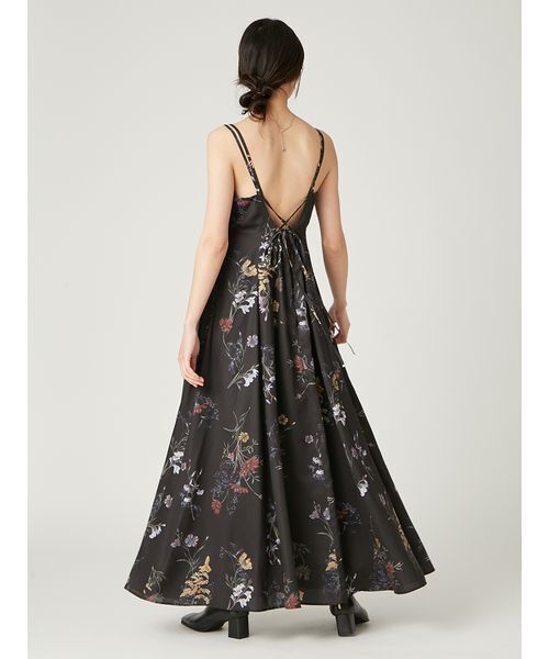 ボタニカルプリントキャミソールワンピース／ウォッシャブル 00サイズ】ボタニカルプリントキャミソールワンピース