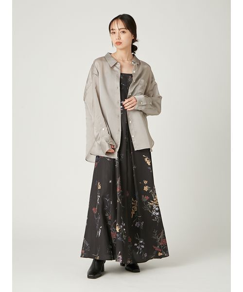 00サイズ】ボタニカルプリントキャミソールワンピース／ウォッシャブル