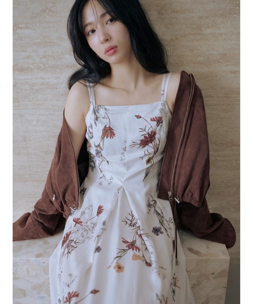 ボタニカルプリントキャミソールワンピース FRAY I.D (WHT-1) 00サイズ