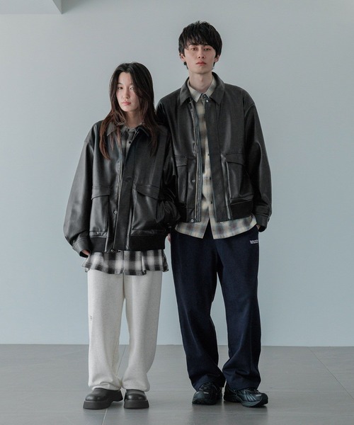 LOWRYS FARM（ローリーズファーム）の「【LFM(U)】フェイクレザーブルゾン　 571331（ブルゾン・メンズ・ブラック・MEDIUM/LARGE）」の9枚目の写真