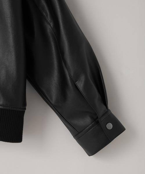 LOWRYS FARM（ローリーズファーム）の「【LFM(U)】フェイクレザーブルゾン　 571331（ブルゾン・メンズ・ブラック・MEDIUM/LARGE）」の18枚目の写真