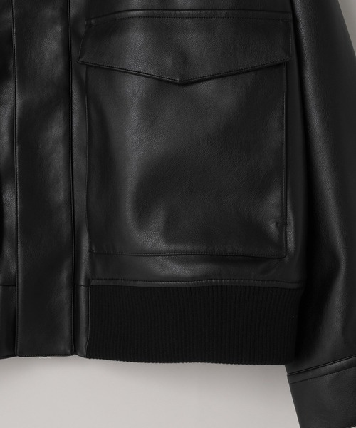 LOWRYS FARM（ローリーズファーム）の「【LFM(U)】フェイクレザーブルゾン　 571331（ブルゾン・メンズ・ブラック・MEDIUM/LARGE）」の2枚目の写真