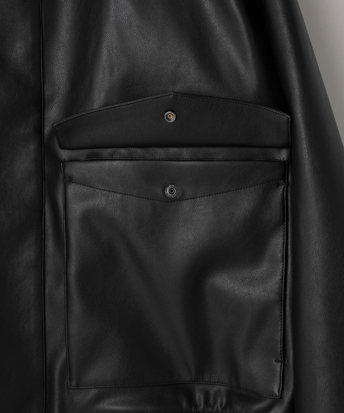 LOWRYS FARM（ローリーズファーム）の「【LFM(U)】フェイクレザーブルゾン　 571331（ブルゾン・メンズ・ブラック・MEDIUM/LARGE）」の3枚目の写真