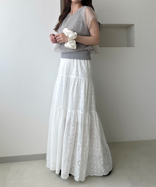 apres jour clair（アプレジュールクレア）の「【apres jour clair】チュールレイヤードタンク（タンクトップ・レディース・チャコールグレー/アイボリー/ブラウン系その他・フリー/X-LARGE）」の17枚目の写真