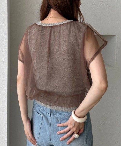 apres jour clair（アプレジュールクレア）の「【apres jour clair】チュールレイヤードタンク（タンクトップ・レディース・チャコールグレー/アイボリー/ブラウン系その他・フリー/X-LARGE）」の22枚目の写真