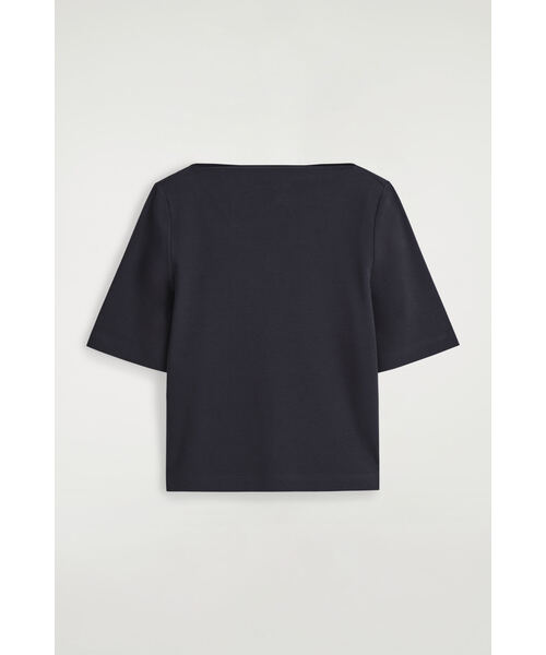 COS（コス）の「ボートネックコットンTシャツ（Tシャツ/カットソー・レディース・ネイビー/ライトピンク・XS/S/M/L）」の6枚目の写真