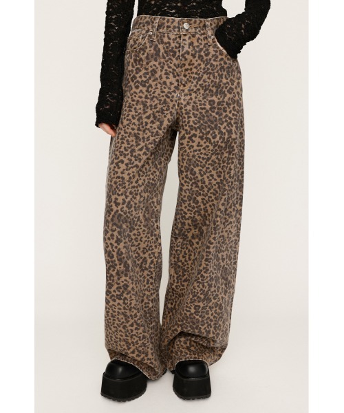 2025AW】LEOPARD WIDE LEG PT-D レオパード ワイドレッグ パンツ