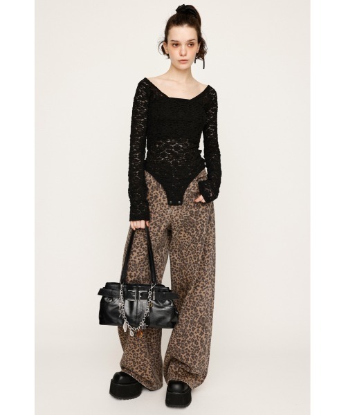 2025AW】LEOPARD WIDE LEG PT-D レオパード ワイドレッグ パンツ