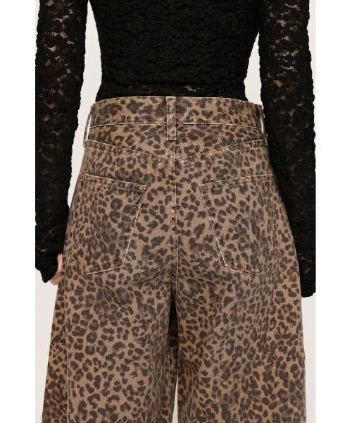 2025AW】LEOPARD WIDE LEG PT-D レオパード ワイドレッグ パンツ