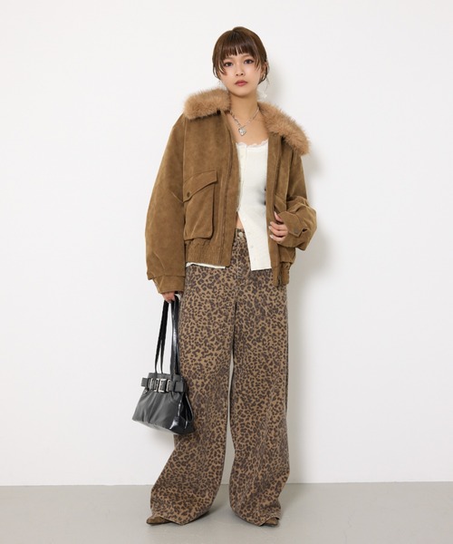 2025AW】LEOPARD WIDE LEG PT-D レオパード ワイドレッグ パンツ