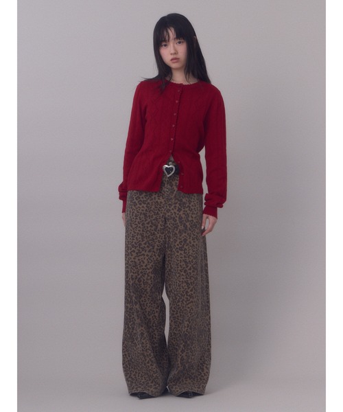 SLY（スライ）の「LEOPARD WIDE LEG PT-D レオパード ワイド