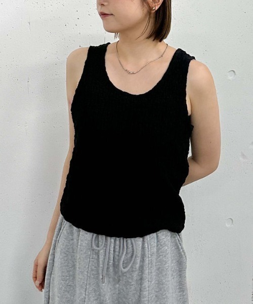 archives（アルシーヴ）の「カットＪＱタンク（タンクトップ・レディース・アイボリー/イエロー/ブラック・MEDIUM）」の3枚目の写真