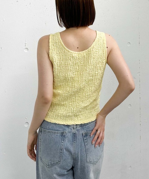 archives（アルシーヴ）の「カットＪＱタンク（タンクトップ・レディース・アイボリー/イエロー/ブラック・MEDIUM）」の10枚目の写真