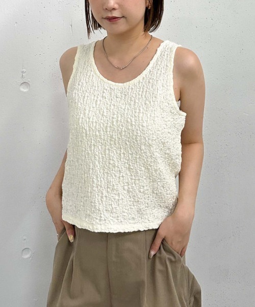 archives（アルシーヴ）の「カットＪＱタンク（タンクトップ・レディース・アイボリー/イエロー/ブラック・MEDIUM）」の15枚目の写真