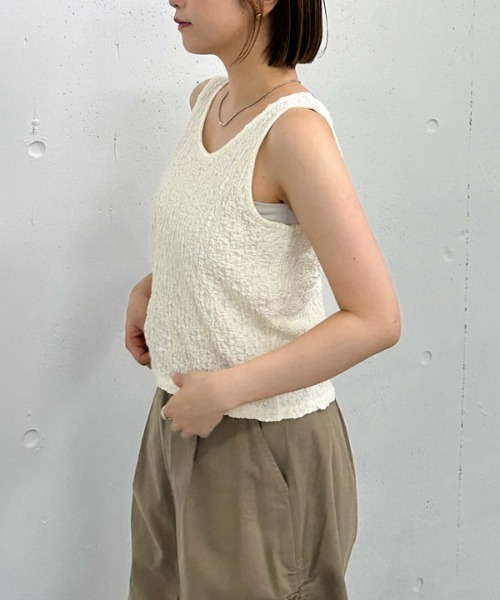 archives（アルシーヴ）の「カットＪＱタンク（タンクトップ・レディース・アイボリー/イエロー/ブラック・MEDIUM）」の17枚目の写真