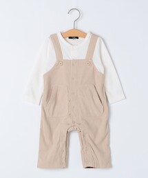 SHIPS（シップス）の「SHIPS KIDS:70～80cm / フェイク オーバーオール ロンパース（ロンパース）」