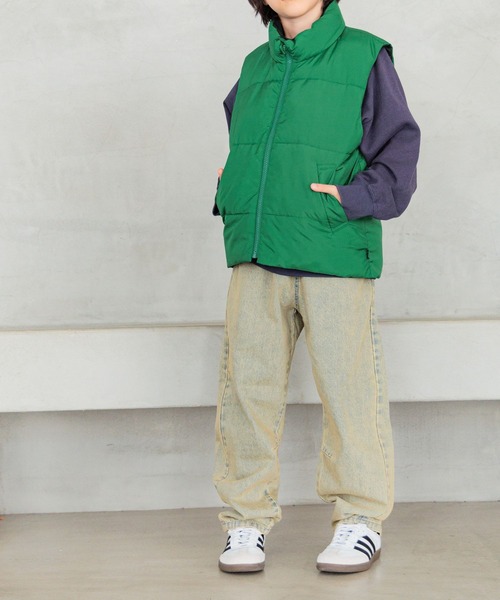 BAYFLOW（ベイフロー）の「[存在感抜群!主役級!!]オーバーダイデニム(KIDS)（デニムパンツ・キッズ・オレンジ/イエロー・110cm/120cm/130cm/140cm/150cm）」の3枚目の写真