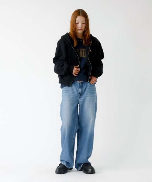 KELTY(ケルティ)の「【KELTY/ケルティ】ミニロゴクロップドジップパーカー / フーディ(パーカー・レディース・グレー/ブラック・フリー)」の18枚目の写真