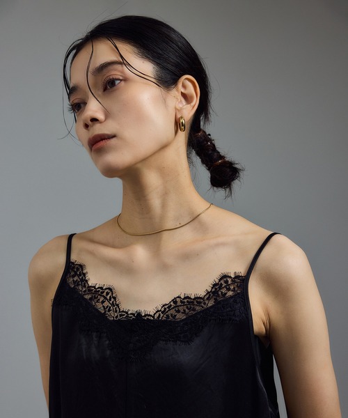 SALON adam et rope'（サロン アダム エ ロペ）の「リバーレースサロペット / ロンパース（サロペット/オーバーオール・レディース・ブラウン/ブラック・FREE）」の8枚目の写真