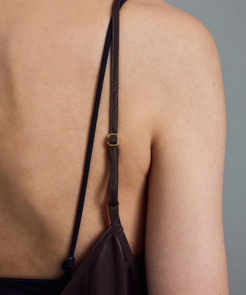 SALON adam et rope'（サロン アダム エ ロペ）の「リバーレースサロペット / ロンパース（サロペット/オーバーオール・レディース・ブラウン/ブラック・FREE）」の15枚目の写真