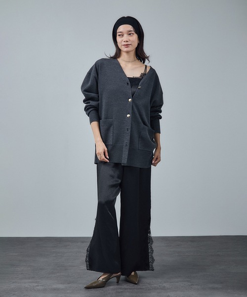 SALON adam et rope'（サロン アダム エ ロペ）の「リバーレースサロペット / ロンパース（サロペット/オーバーオール・レディース・ブラウン/ブラック・FREE）」の20枚目の写真