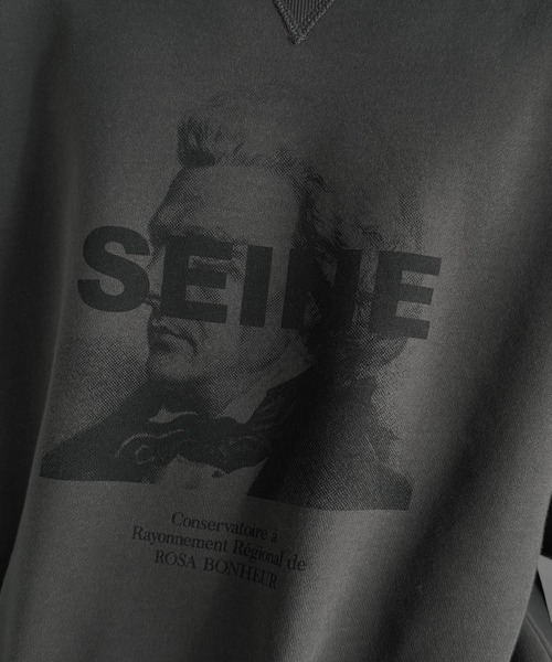 Classical Origin(クラシカルオリジン)の「【Classical Origin】肖像画裏起毛スウェット/Face Art Fleece Sweatshirt(スウェット・メンズ・チャコール/オフホワイト・LARGE/MEDIUM)」の12枚目の写真