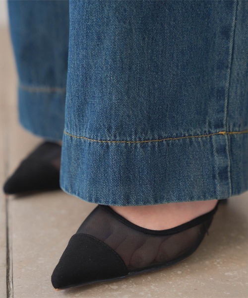 KOBE LETTUCE(コウベレタス)の「バギーデニムパンツ(デニムパンツ・レディース・ブルー/ライトブルー/ホワイト系・M)」の8枚目の写真