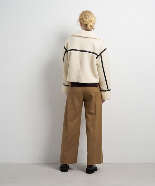 LANVIN en Bleu（ランバンオンブルー）の「ボアライダースジャケット（その他アウター・レディース・カーキ/オフホワイト・38/36）」の13枚目の写真