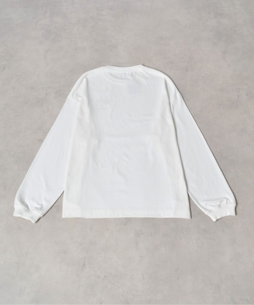 Sunny Smith（サニースミス）の「【SUNNY SMITH】Smith Signature ワンポイント刺繍ロングスリーブTシャツ（Tシャツ/カットソー・メンズ・ホワイト/チャコールグレー・LARGE/MEDIUM）」の11枚目の写真