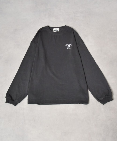 Sunny Smith（サニースミス）の「【SUNNY SMITH】Smith Signature ワンポイント刺繍ロングスリーブTシャツ（Tシャツ/カットソー・メンズ・ホワイト/チャコールグレー・LARGE/MEDIUM）」の14枚目の写真