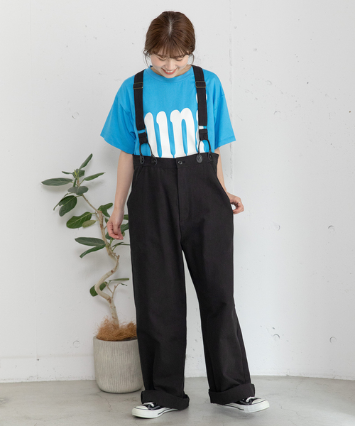 POU DOU DOU（プードゥドゥ）の「サスペンダー付きストレートパンツ（その他パンツ・レディース・ネイビー/ブラック/ベージュ・M）」の19枚目の写真