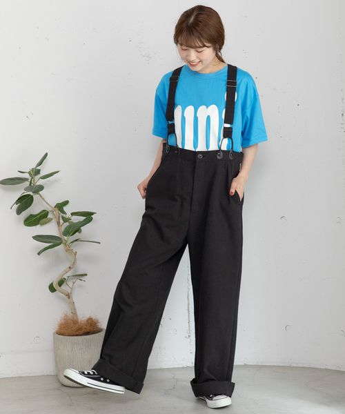 POU DOU DOU（プードゥドゥ）の「サスペンダー付きストレートパンツ（その他パンツ・レディース・ネイビー/ブラック/ベージュ・M）」の20枚目の写真