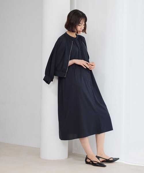 BIANCA（ビアンカ）の「【着回し抜群】エアリータッチカットソーブルゾン（Tシャツ/カットソー・レディース・ネイビー/オフホワイト・38）」の14枚目の写真