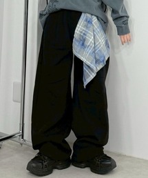 Never mind the XU / Chikashitsu+ | 【Nerd out XU】waist scarf denim wide pants / 【ナードアウトエックスユー】ウエストスカーフワイドデニムパンツ(デニムパンツ)