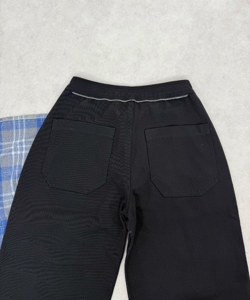 Never mind the XU / Chikashitsu+（ネバーマインド ザ エックスユー / チカシツプラス）の「【Nerd out XU】waist scarf denim wide pants / 【ナードアウトエックスユー】ウエストスカーフワイドデニムパンツ（デニムパンツ・メンズ・ブラック・M）」の16枚目の写真