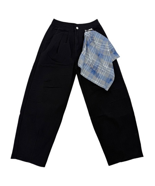 Never mind the XU / Chikashitsu+（ネバーマインド ザ エックスユー / チカシツプラス）の「【Nerd out XU】waist scarf denim wide pants / 【ナードアウトエックスユー】ウエストスカーフワイドデニムパンツ（デニムパンツ・メンズ・ブラック・M）」の12枚目の写真