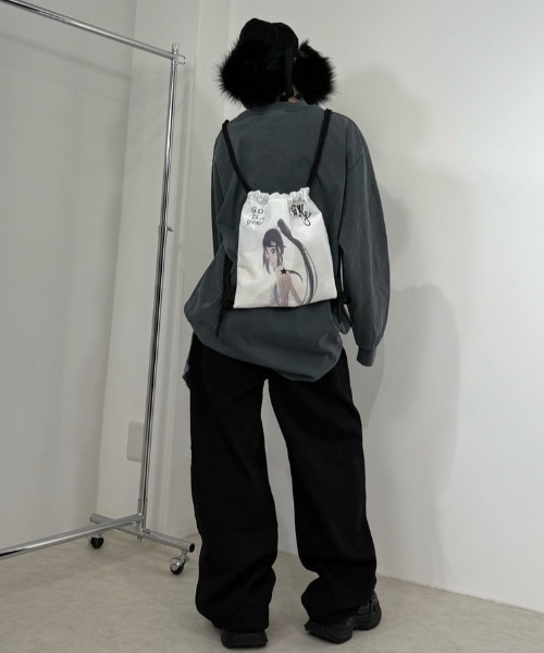 Never mind the XU / Chikashitsu+（ネバーマインド ザ エックスユー / チカシツプラス）の「【Nerd out XU】waist scarf denim wide pants / 【ナードアウトエックスユー】ウエストスカーフワイドデニムパンツ（デニムパンツ・メンズ・ブラック・M）」の7枚目の写真