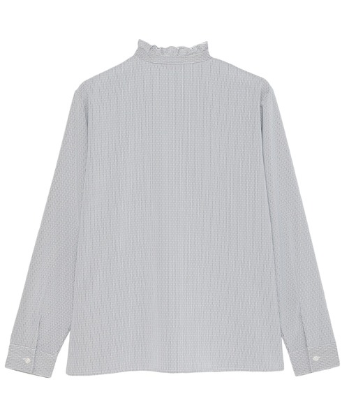 TOKYO SHIRTS（トウキョウシャツ）の「COFREX  ひねりピンタックブラウス 長袖 レディースデザインシャツ（シャツ/ブラウス・レディース・グレー・S/M/L/LL/XL）」の2枚目の写真