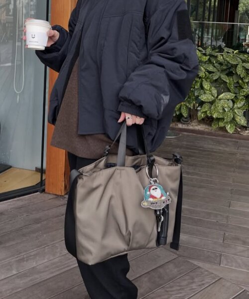 インフルエンサーouchi企画》アジャスタートートバッグ横型（トート