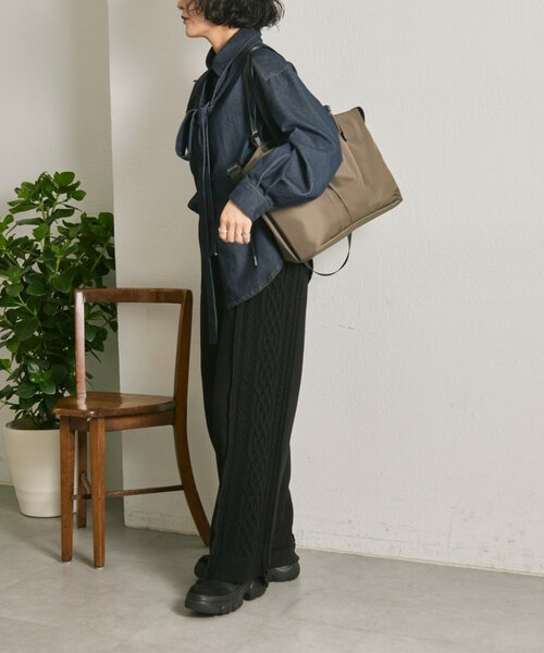 インフルエンサーouchi企画》アジャスタートートバッグ横型（トート