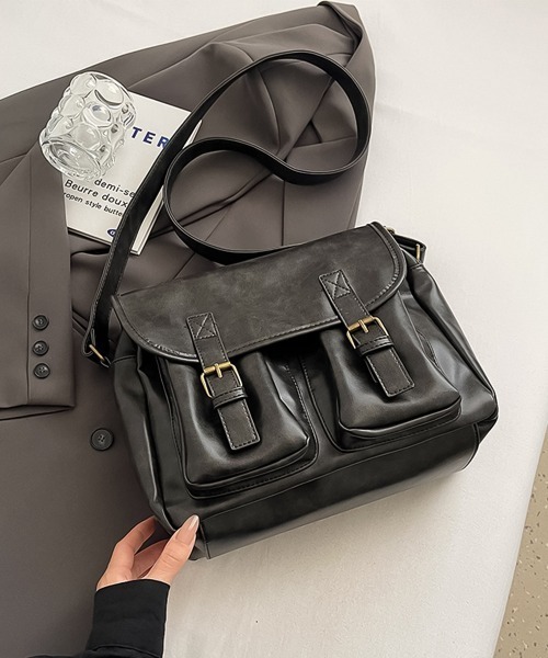 blackdia ocean(ブラックダイヤオーシャン)の「blackdia ocean レトロ フラップショルダーバッグ(ショルダーバッグ・レディース・ブラウン/ブラック/ダークブラウン・FREE)」の6枚目の写真