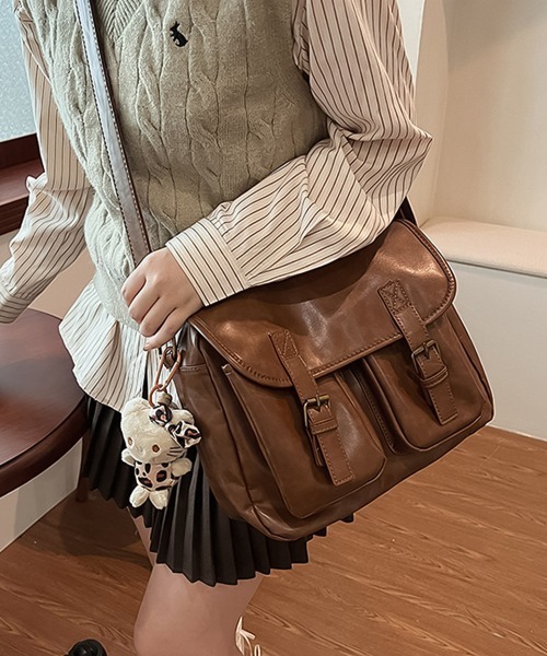 blackdia ocean(ブラックダイヤオーシャン)の「blackdia ocean レトロ フラップショルダーバッグ(ショルダーバッグ・レディース・ブラウン/ブラック/ダークブラウン・FREE)」の7枚目の写真