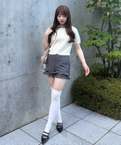 Another Branch olive des olive（アナザーブランチオリーブデオリーブ）の「2段フリルスカパン（その他パンツ・レディース・ドット/ブラウン/ブラック・FREE）」の15枚目の写真